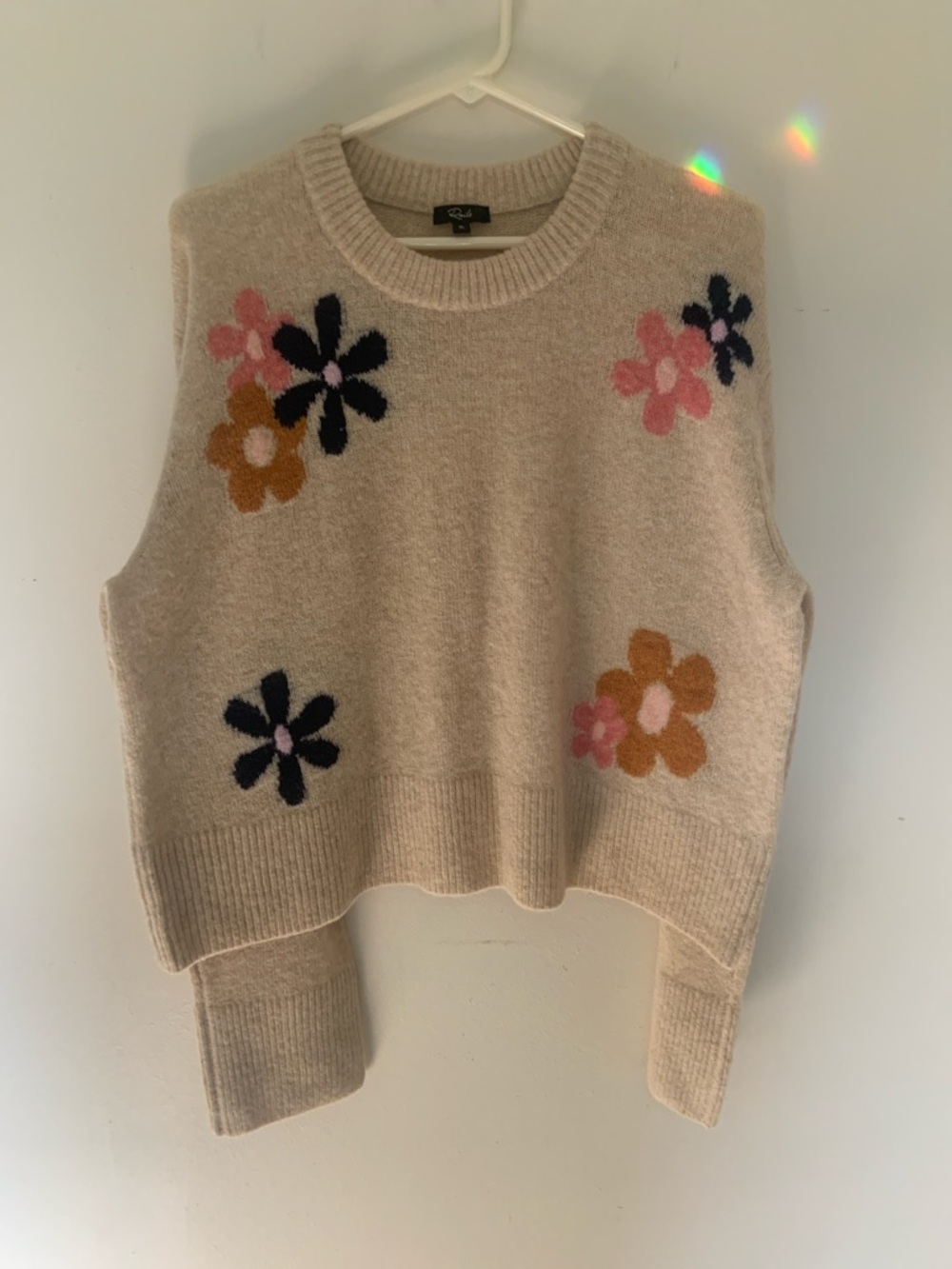 Rails Cream Floral Crewneck Sweater